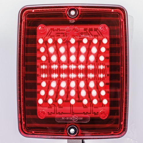 iZELED Blok Achter/Remlamp - Rood Glas